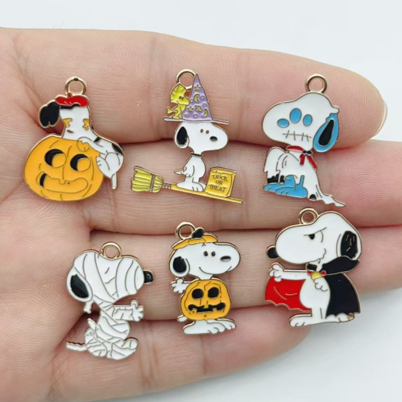 Jewelry Making Parts - 10 szt. Urocze Halloweenowe Kreskówkowe Szczenięce