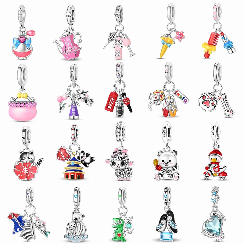 Jewelry Making London - Oryginalny charms z serii Travel, srebro