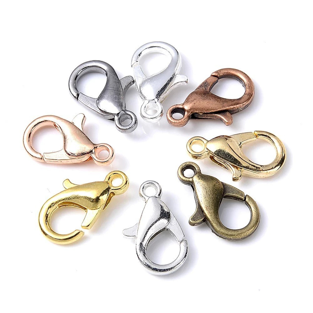 Jewelry Making Metal Supplies - 100 szt. Zapięć typu karabińczyk ze
