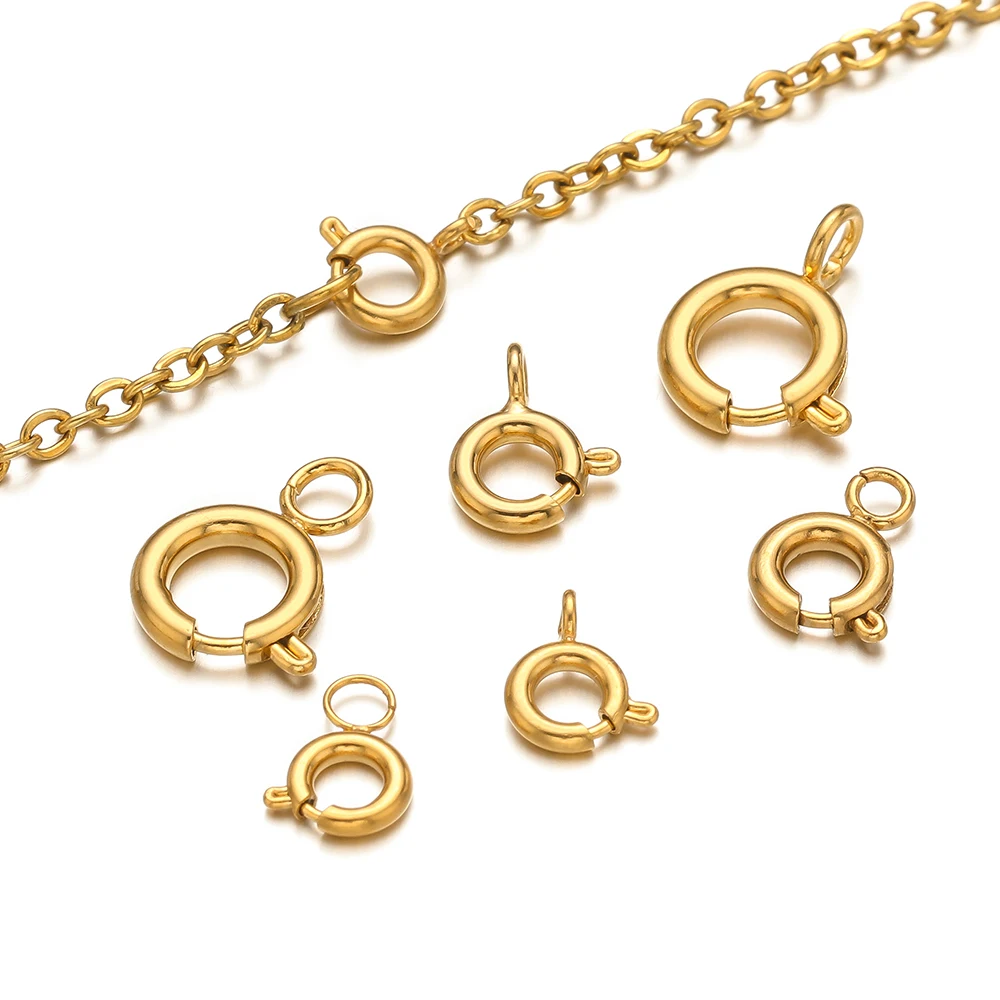 Jewelry Making Materials - 10 szt. Zapięcia sprężynowe ze stali