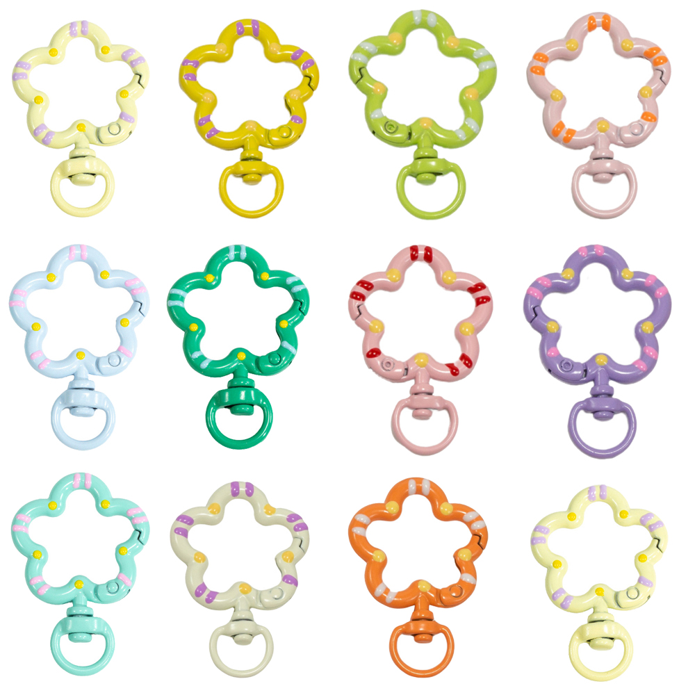 Jewelry Making Hoops - 5szt Kwiat Metalowe zatrzaski z pazurem