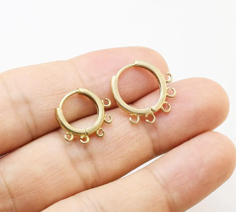 Jewelry Making Hoops - 10 sztuk mosiężnych obręczy do uszu,