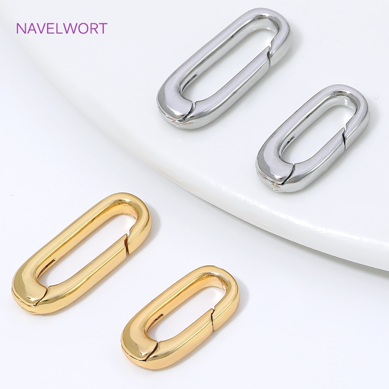 Jewelry Making Metal Supplies - 1/2/4 szt. Złote (18K) owalne zapięcia