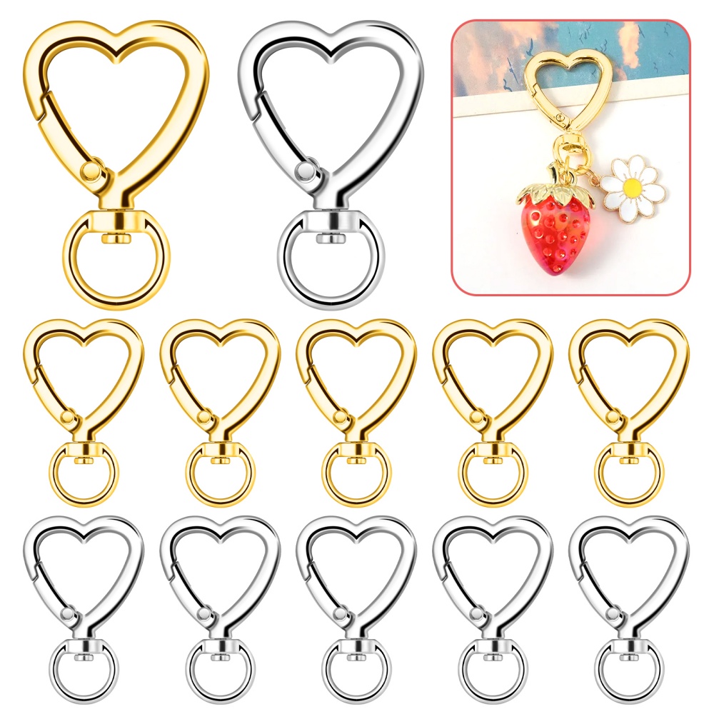 Jewelry Making Hoops - 10 szt. Metalowe zapięcia typu karabińczyk