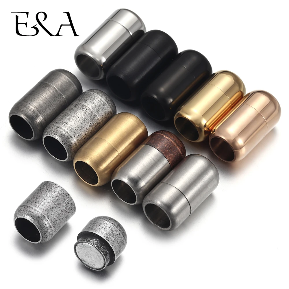 Jewelry Making Metal Supplies - Okrągłe zapięcia magnetyczne ze stali nierdzewnej