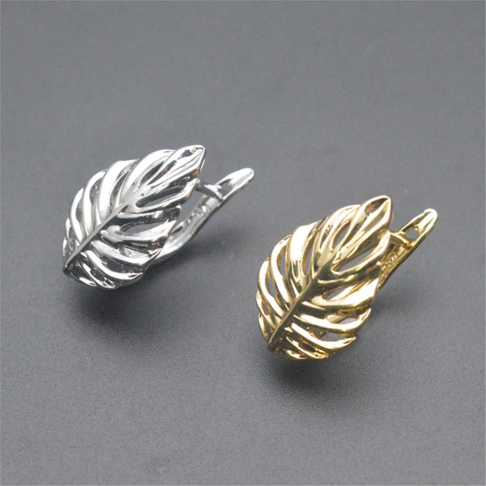 Jewelry Making Hoops - 1/2 szt. Pozłacane 18-karatowym złotem mosiężne