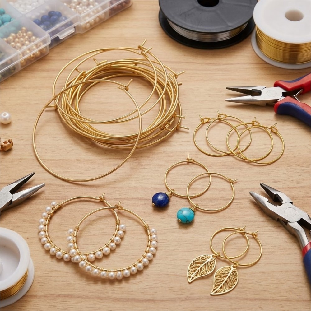 50 szt. Kolczyki koła ze stali – Jewelry Making Hoops recenzja i cena