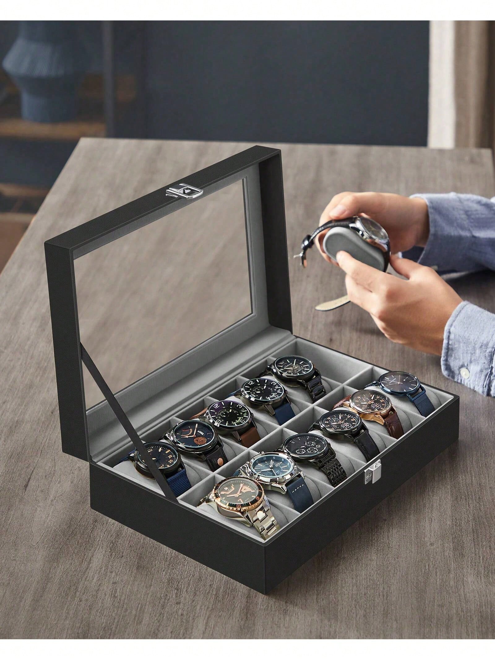 Pudełko na zegarki z 12 przegr – Jewelry Making Box recenzja i cena