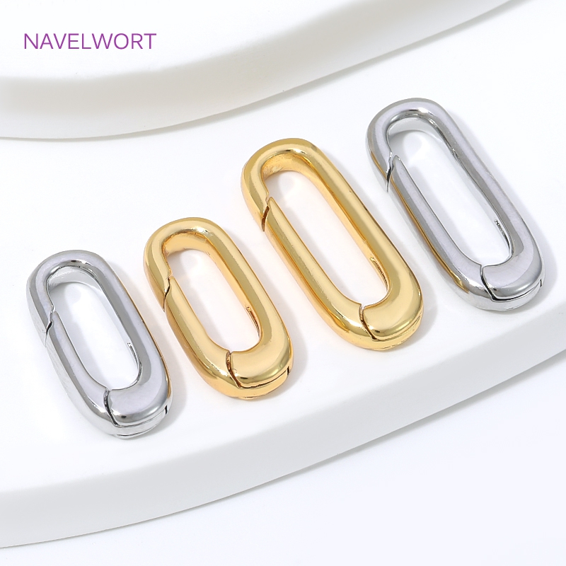 1/2/4 szt. Złote (18K) owalne  – Jewelry Making Metal Supplies recenzja i cena