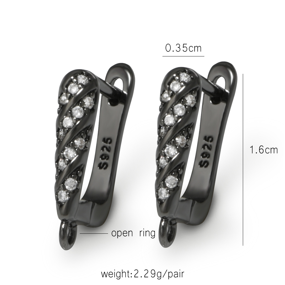 YANASI 1 Para Czarne Mosiężne  – Jewelry Making Parts recenzja i cena