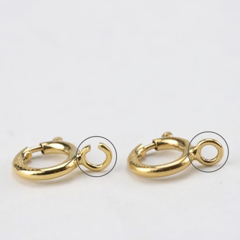 Złote zapięcia sprężynowe 14K  – Jewelry Making Hoops recenzja i cena
